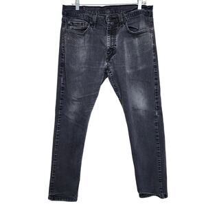 Levi's Distressed 34 × 30 Soft Black Jeans